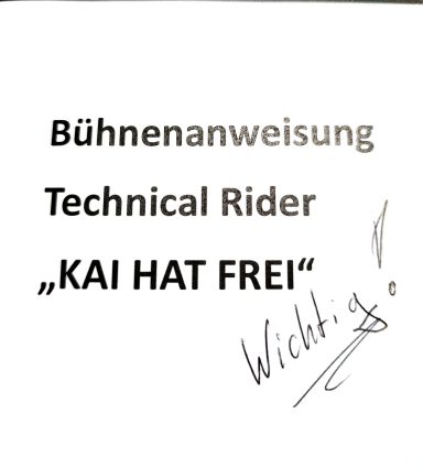 Bühnenanweisung KHF